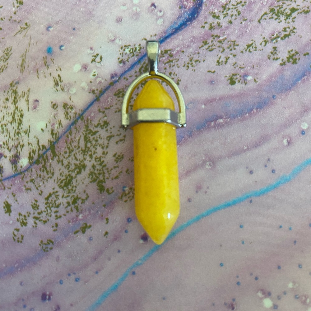 Lemon Jade Point Pendant - Picture 3 of 3